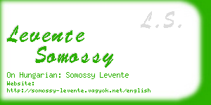 levente somossy business card